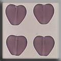 Glass Treasures Medium Chnld Heart-Matte Amethys - Mill Hill