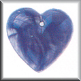 Glass Treasures Vertical Stripped Heart-Blue - Mill Hill