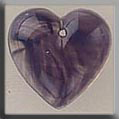 Glass Treasures Medium Quartz Heart-Purple - Mill Hill