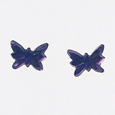 Glass Treasures Pet.Butterfly-M.Lght. Amethyst (2) - Mill Hill