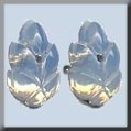 Glass Treasures Flower Petal WHITE Opal - Mill Hill