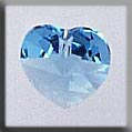Crystal Treasures Small Heart-Aquamarine - Mill Hill