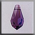 Crystal Treasures Very Small Tear Drop-Amethyst AB - Mill Hill