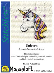 Cross stitch kit Unicorn - Mouseloft