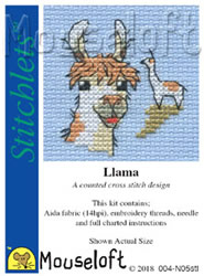 Cross stitch kit Llama - Mouseloft