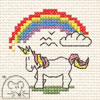 Cross stitch kit Unicorn with Rainbow - Mouseloft