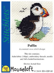 Cross stitch kit Puffin - Mouseloft