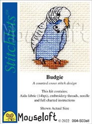 Cross stitch kit Budgie - Mouseloft