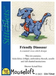 Borduurpakket Friendly Dinosaur - Mouseloft