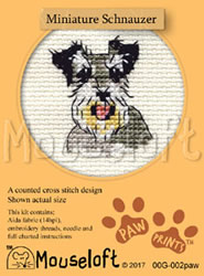 Cross stitch kit Miniature Schnauzer - Mouseloft