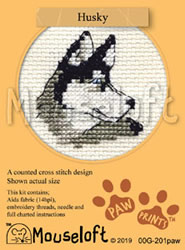 Cross stitch kit Husky - Mouseloft