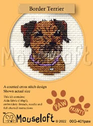 Cross stitch kit Border Terrier - Mouseloft