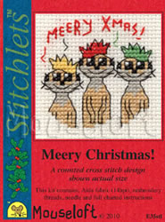 Cross stitch kit Meery Christmas! - Mouseloft