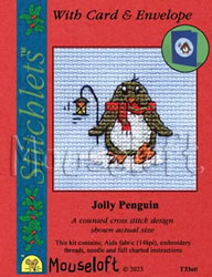 Cross stitch kit Jolly Penguin - Mouseloft