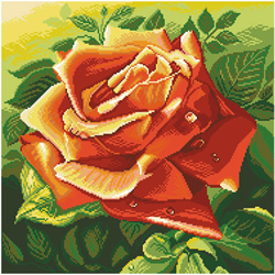 Pre-printed Aida Red Rose - Matryonin Posad