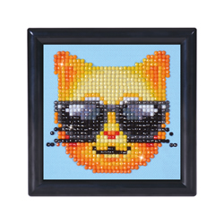 Diamond Dotz Kool Kat with Frame - Needleart World