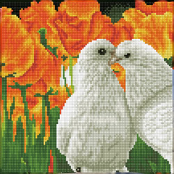 Diamond Dotz Kissing Doves - Needleart World