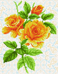 Diamond Dotz Yellow Rose Bouquet - Needleart World