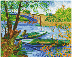 Diamond Dotz Fishing in Spring (Van Gogh) - Needleart World