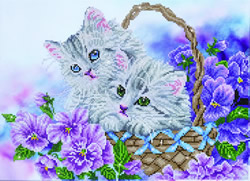 Diamond Dotz Kitty Basket - Needleart World