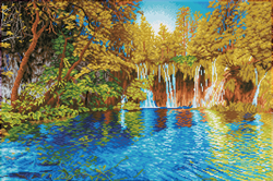 Diamond Dotz Picturesque Falls Plitvice Lakes National Park, Croatia - Needleart World