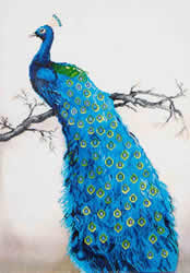 Diamond Dotz Blue Peacock - Needleart World