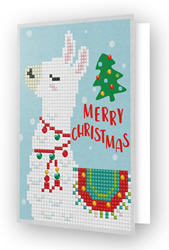Diamond Dotz Greeting Card Merry Christmas Llama - Needleart World