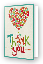 Diamond Dotz Greeting Card Thank You Heart - Needleart World