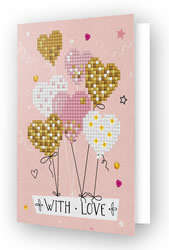 Diamond Dotz Greeting Card Love Balloons - Needleart World
