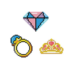 Diamond Dotz Dotzies 3 Stickers Multi Pack - Gem - Needleart World