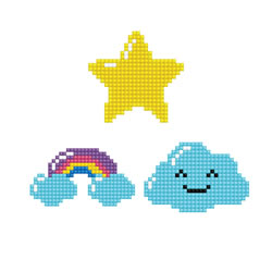 Diamond Dotz Dotzies 3 Stickers Multi Pack - Sky - Needleart World