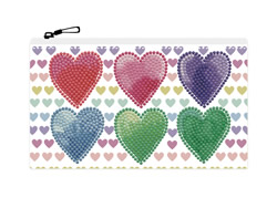 Diamond Dotz Zipper Pouch - Love Hearts - Needleart World