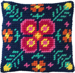 Cushion cross stitch kit Fern Mandala - Needleart World