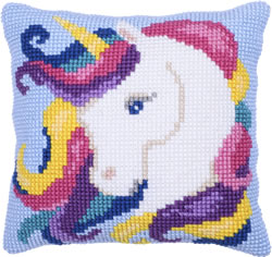Cushion cross stitch kit Unicorn - Needleart World