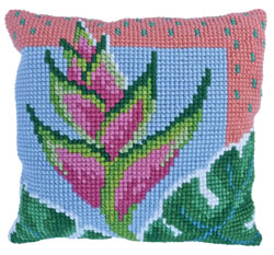 Cushion cross stitch kit Paradise Bloom - Needleart World