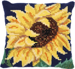 Cushion cross stitch kit Sun Bloom - Needleart World