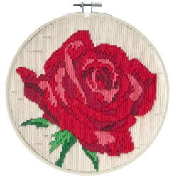 Platsteek borduurpakket Rose Rouge - Needleart World