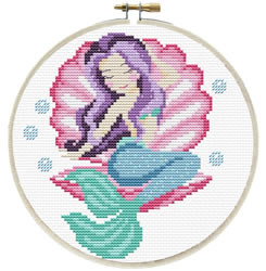 Pre-printed cross stitch kit Mermaid Dreams - Needleart World