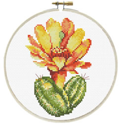 Voorbedrukt borduurpakket Yellow Cactus - Needleart World