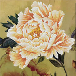 Pre-printed cross stitch kit Blooming Peony2 - Needleart World