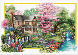 Pre-printed cross stitch kit Spring Comes - Needleart World