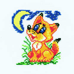 Cross Stitch Kit Fox Cub - PANNA