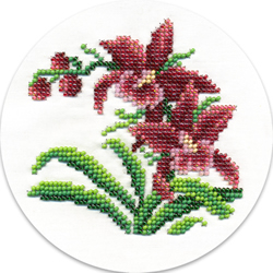 Bead Embroidery Wild Orchids  - PANNA