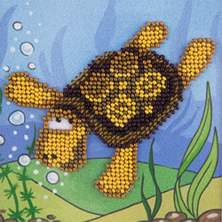 Bead Embroidery Turtle - PANNA