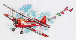 Cross stitch kit Biplane - PANNA