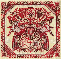 Cross stitch kit Redwork - PANNA