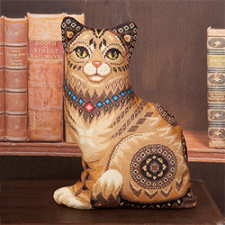 Cross Stitch Kit Cat Cushion - PANNA