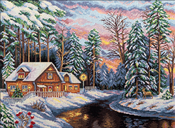 Cross Stitch Kit Winter Landscape - PANNA