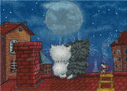 Cross stitch kit Tryst on the Roof - PANNA