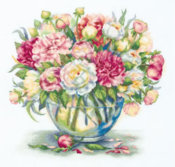 Cross stitch kit Luxury Peonies - PANNA